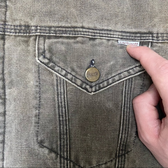 🚨SOLD Vintage Carhartt Lined Mens Jacket Size 2XL JB142 Rare Chore Coat Outdoor - Picture 8 of 8